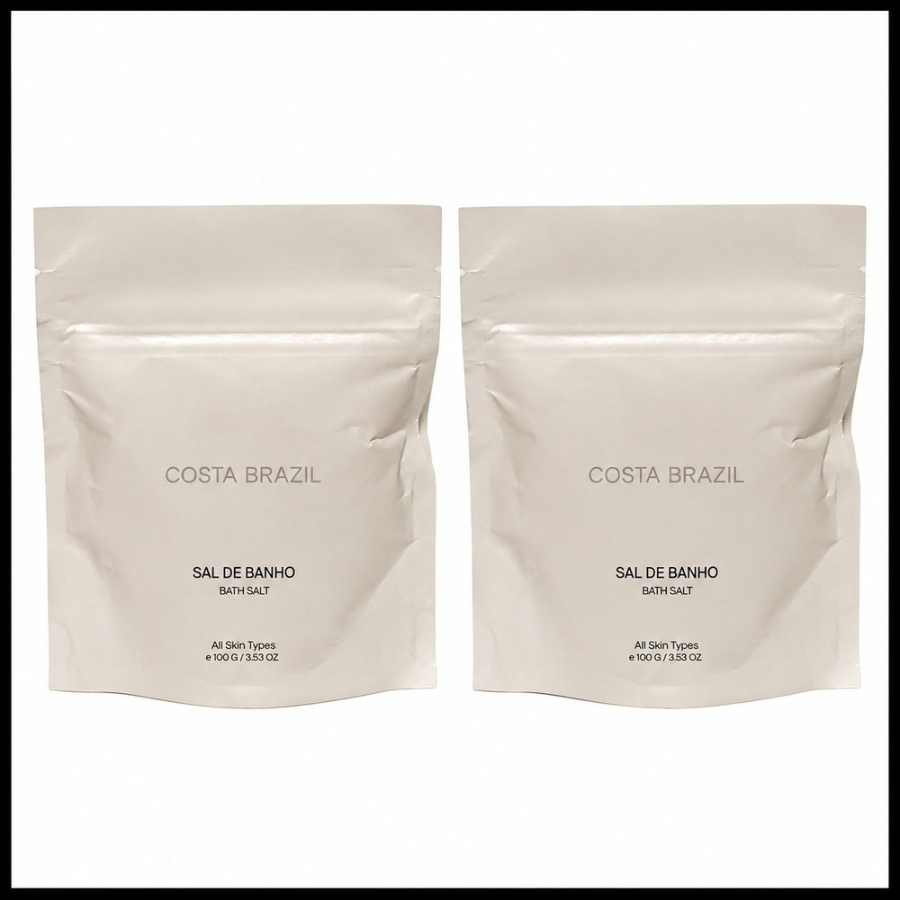2 x Costa Brazil Bath Salt SAL DE BANHO All Skin Types 3.53 oz. 100 g. Travel Sz
